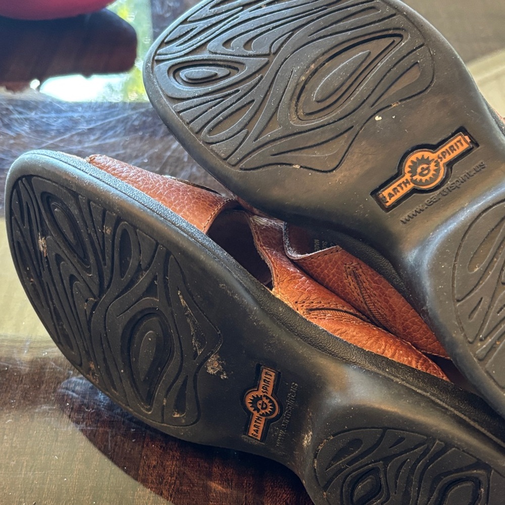Earth Spirit Brown Leather Sandals - Picture 5 of 6